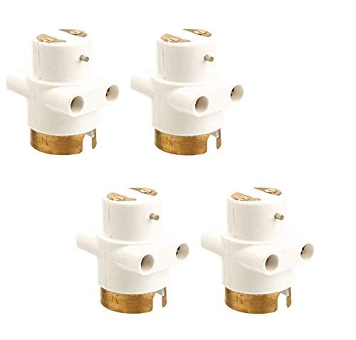 Parallel Adapter Holder with Bulb Socket, 240V, Heavy Brass, BCA 2 Ports for 2 Pin, 6A, Pack of 4, White (B0DBR54RR1) Amazon Price History, Amazon Price Tracker