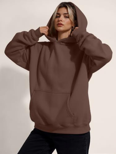 Image of Trendy Queen Women Oversized Hoodies Fall Outfits | Gentle Skin Feel, Aesthetic Drop Shoulder, Large Kangaroo Pocket, Seamless Daily Outfit Match