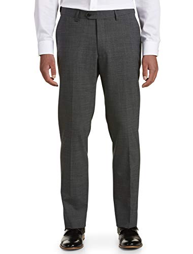 DXL Synrgy Men's Big and Tall Performance Stretch Suit Pants Grey 50 x 32