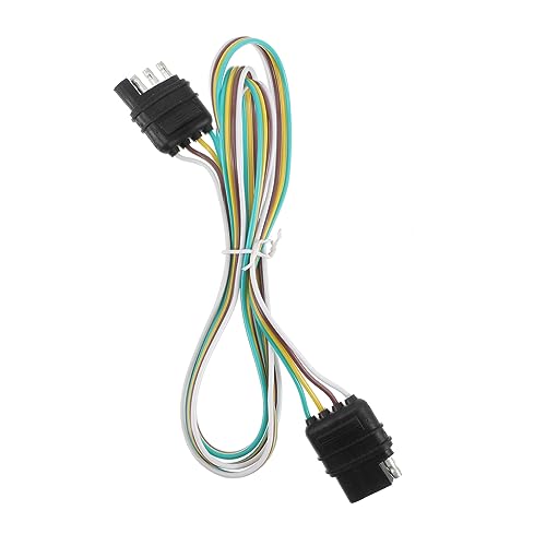 GRIRIW 4 Pin Trailer Wiring Harness Flat Wire Extension Connector Trailer Wiring Connectors for