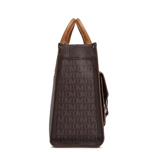 Image of Da Milano Leather Satchel Bag for Women - Brown