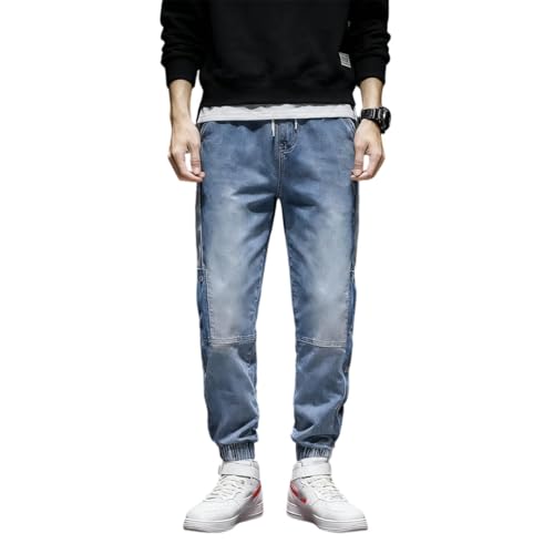 Men Jeans Trousers Cotton with Pockets Cowboy Pants