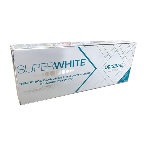 Superwhite Dentifrice Blanchissant & Anti-Plaque Original au Fluor Lot de 2 x 75 ml