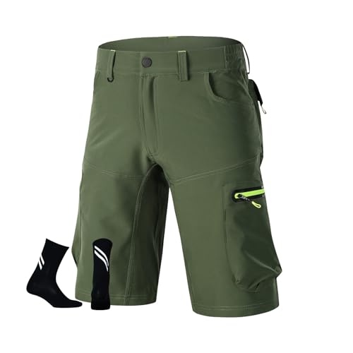 Shorts de ciclismo para hombre con bolsillos y transpirables miniatura 1