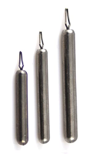 Set of 2 Behr Drop-Shot Tungsten Weights Long 10 g Lead-Free + Petri Heil Sticker