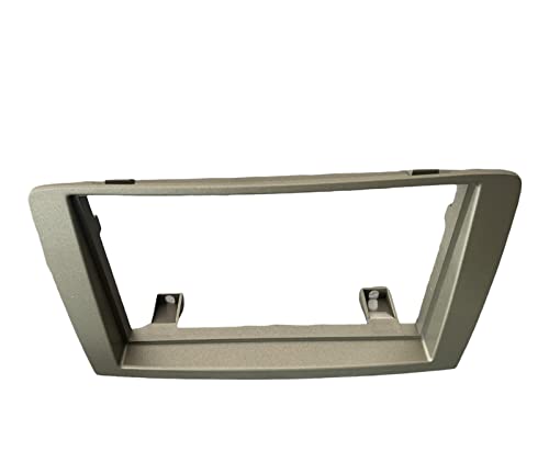 Mascherina telaio autoradio Adattatore stereo 2 doppio ISO Din compatibile per Lancia Musa 2004>2007 grigio dorato MS239/ST