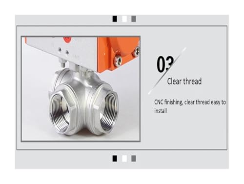 Vanne à commande pneumatique DN15 actionneur double effet 304