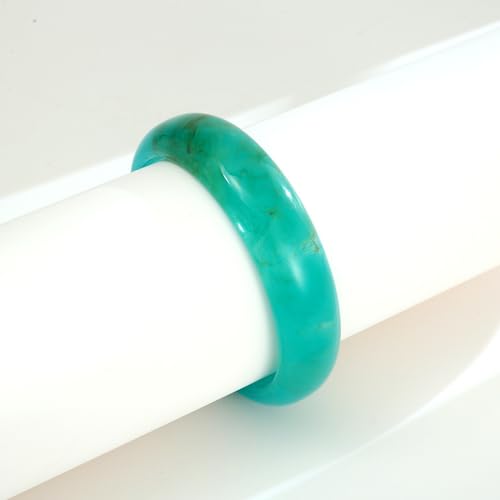 WOWORAMA Colorful Resin Acrylic Bangle Bracelets for Women Geometric Chunky Mottled Acetate Resin Bangles Wide Acrylic Plastic Bracelets Statement Jewelry