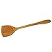 suoryisrty Cucina in Legno Antiscivolo Wok spatola spatola Antiaderente Pan Fetta Artigianale Manico Lungo utensile da Cucina 39x9 cm