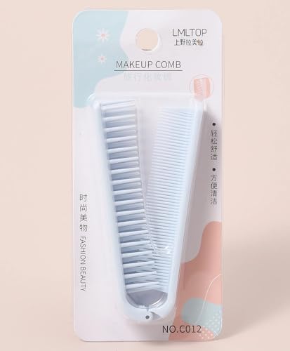 Image of Nibbler Foldable Travel Comb - Portable Hair Comb for Detangling, Scalp Massage & Anti-Static Styling (Pack 2)