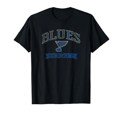St. Louis Blues Vintage Hockey Black Officially Licensed T-Shirt, Men, Black, X-Large