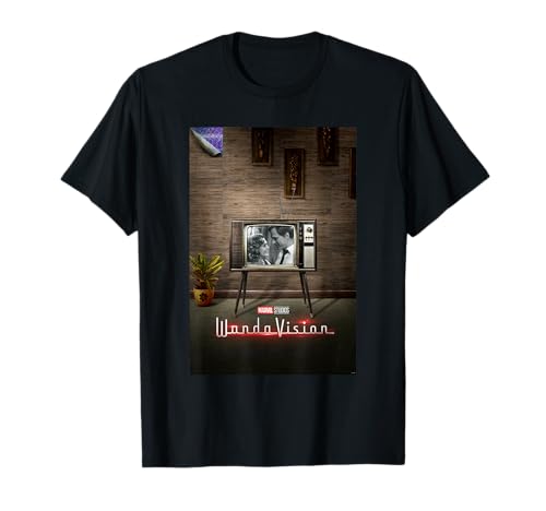 T-shirt WandaVision Marvel poster rétro années 50 idéal pour vos soirées streaming et au quotidien