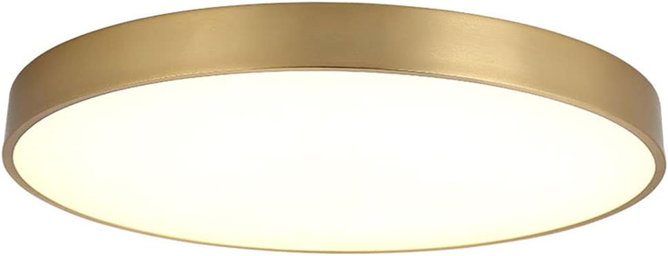 Gold Ultra-Thin LED Ceiling Light Modern Minimalist Round Panel Light Household Ceiling Embedded Installation Ceiling Light Single Light White Light Corridor Aisle Balcony Light