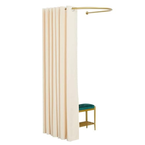 衣料品店のU字型更衣室、プライバシー保護のための更衣室、ショッピングモールの更衣室、プライバシー保護のためのオフィス間仕切り(Beige,80*80CM)