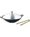 Produktbild Tornwald-Schmiede Wokpfanne: Gusseisen Wok Set, 37cm (Wok Pfanne Gusseisen, Wok Kochtopf, Geschenkideen)