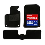 DBS - Tapis de Sol Voiture - sur Mesure - Adapté à Votre Renault TWINGO 2 (07/2007-08/2014)...