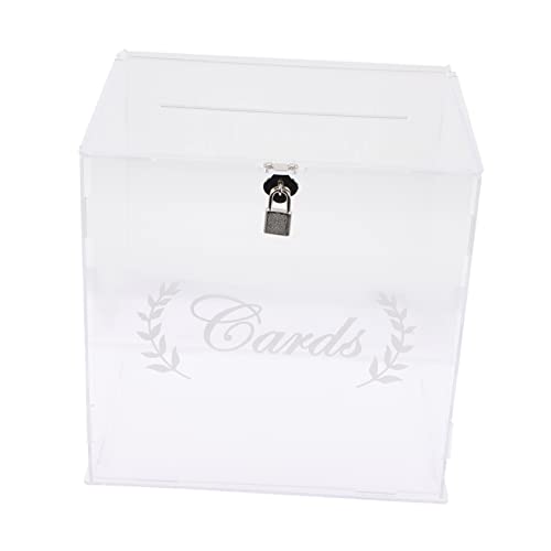 Angoily Box Box Transparent Acrylic Wedding Card Box for Parties Graduation and Donations for Displaying Keepsakes Envelopes and Cash at Celebrations