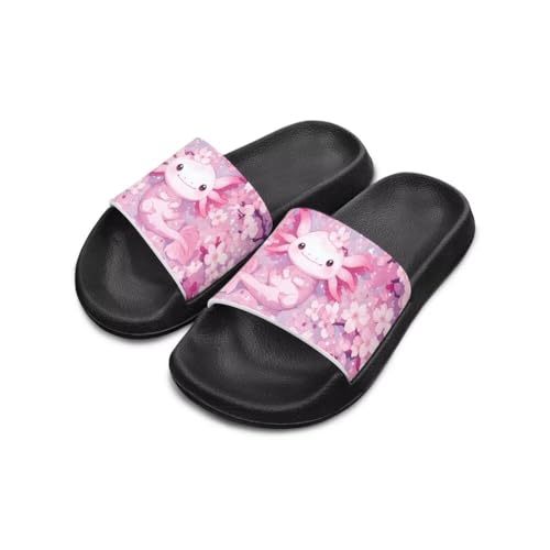 Image of Unisex Slides for Girls Boys Comfortable Slippers Slides Non-slip Shower Shoes House Fashion Thick for Indoor & Outdoor Gifts