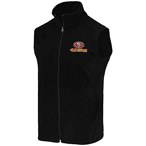 Image of dunbrooke Men's Black Minnesota Vikings Houston Fleece Full-Zip Vest