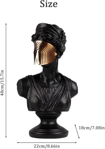 Statue buste résine salon sculpture de tête table basse bureau - 4