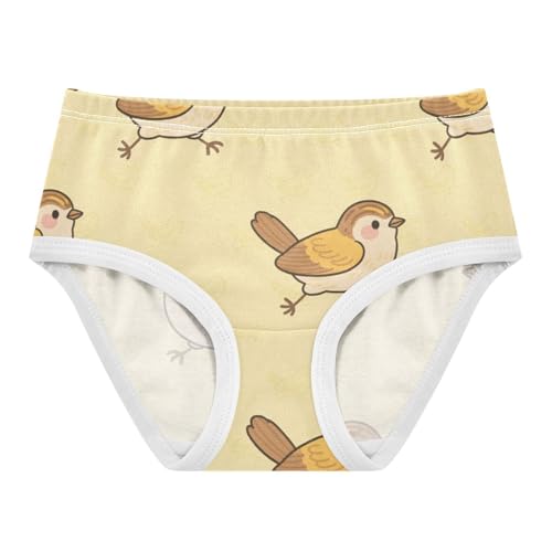 Girls' Underwear Cute Bird Yellow Toddle Brief Panties 2301492