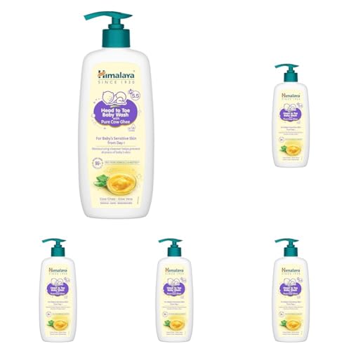 Image of Himalaya Head to Toe Baby Wash with Pure Cow Ghee 400ml | ph 5.5 | Aloe vera | Soap free | Safe for newborns | For baby's sensitive skin from day 1 | No Parabens | No Phthalates | No Sulphates | Pediatrician evaluated