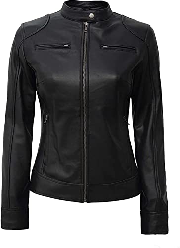 Women's Lovely Biker Leather Jackets - Lambskin Fashion Jackets For Women