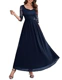 Wedtrend Women's Cocktail Dresses Floor Length Wedding Gown Floor Length Wedding Guest Dresses Semi Formal Dresses for Special Occation WT0312NavyXL