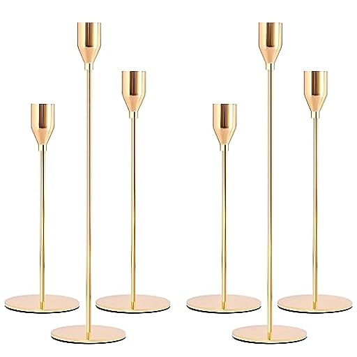 Snarflun Candelabro Negro Juego de 6 Candelabro Decorativos de Velas,Vintage Cónicas Portavelas de Metal Alto,Candelabros para Velas 33/28/22cm,Candelabros de Metal para Navidad Halloween Bodas (B) | Ya disponible en tu tienda friki favorita! En mundofriki.es!