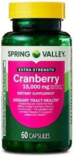 Generic Spring Valley Ultra Triple Strength Cranberry Dietary Supplement, 15,000 mg, 60 Count+ Sticker DRI Store.