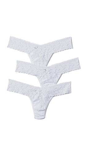 Hanky Panky Women's 3 Pack Signature Lace Low Rise Thong, White, One Size #TOP5