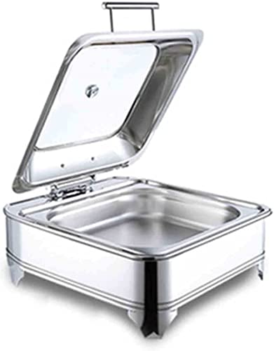 IROEJT Calentadores de Platos, servidores y Estufas eléctricas cuadradas para Buffet, Calentador de Agua, Calentadores de Plataforma para Catering，A 40 * 40 * 26CM