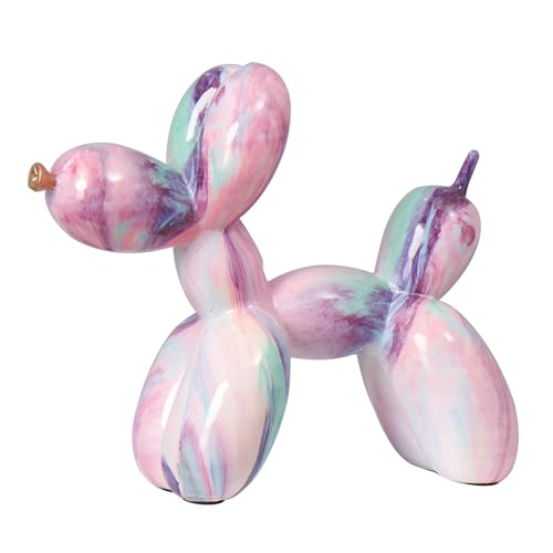 Estatua Perro Globo, Escultura de Resina para Decoración
