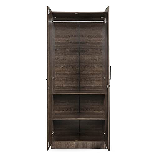 Image of Wakefit Wardrobe | 1 Year Warranty | Engineered Wood Almirah, Cupboard for Clothes Storage | 2 Door, 1 Hanging Space | Taffeta - Napa Oak