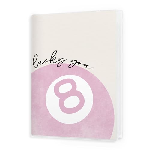 Image of Pink Lucky 8 Ball Photo Album 4x6, Aesthetic Preppy Girly 18 Pockets Small Picture Memory Book Photo Album Keepsake for Graduation Wedding Anniversary Travel Vacation