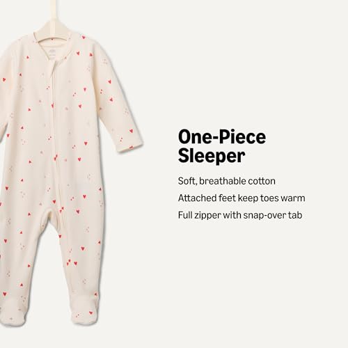 Image of Amazon Essentials x Sofia Grainge Unisex Babies' Cotton Footed Sleep and Play One-piece Bodysuit, Pack of 2