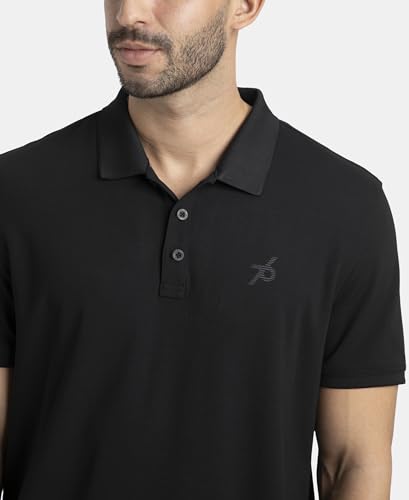 Image of Jockey AM38 Men's Microfiber Fabric Solid Half Sleeve Polo T-Shirt with StayDry & StayFresh Technology