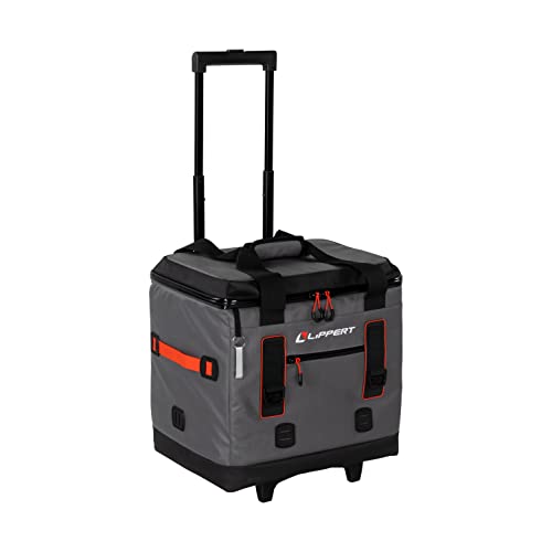 Image of Lippert Adventure Pro 40-Can Soft Insulated Wheeled Cooler Bag, Up to 30 lbs. of Ice, 37 Quarts of Water, 14 inch x 17 inch x 19 inch Wide Mouth Opening, Adjustable Handle - 2021099917