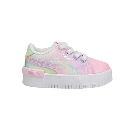 PUMA Tênis infantil feminino Jada Pastel Tie Dye com cadarço casual - rosa, Rosa Lady-Mist, verde e amarelo, 5 Toddler