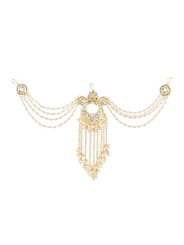 Image of OOMPH Jewellery Ethnic Sheeshphool-Kundan Jadau Floral Design for Women & Girls Stylish - DPH161DST4RKH184RKH235 PA201