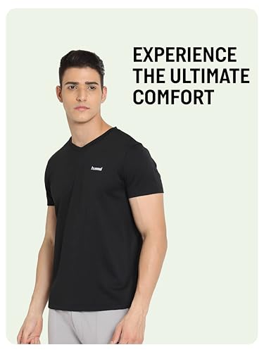 Image of hummel Amero Men's T-Shirt 2.0 | Comfortable | Breathable Fabric | Durable | for Everyday Use | Ideal for Yoga or Gym | T-Shirt for Men