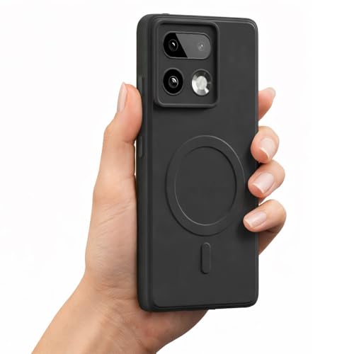 Image of Back Cover | MagFit Ring Design (Non-Magnetic) | Shockproof Case | Anti-Slip Grip | Raised Camera Edges | Slim Protective Case for Realme 16 Pro Plus 5G (Matte Black)