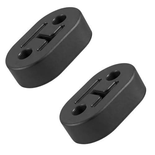 Lot de 2 supports de pot d'échappement de voiture en caoutchouc - 2 trous - Haute performance - Réduction du bruit - Pour la plupart des voitures - 12 mm