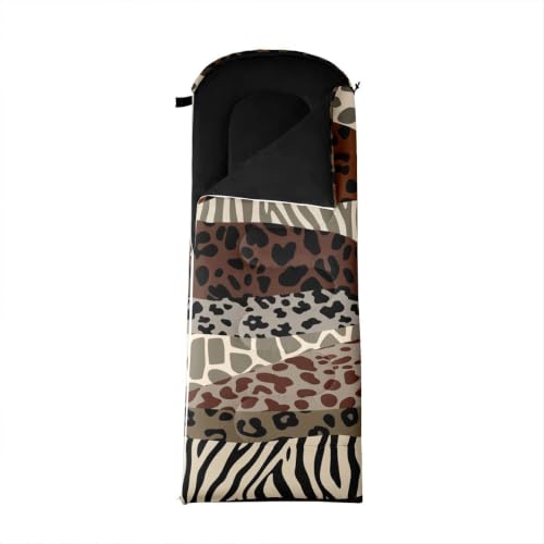 Feelyou Bolsa de Dormir con Estampado Animal Print Rosa para Camping miniatura 4