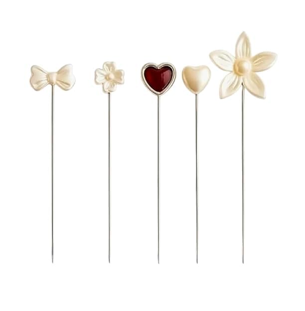 Cute Hijab Pins Crystal for scarf, Stylish brooch pins for women Hijab Headscarf Shawl Scarf Decorative Pearl pins Muslim women Hijab Scarf Clips Safety Pins Buttons Wedding Dress Decorative (Multi Design)-image-38