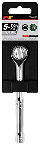 Performance Tool W36106 Quick Release Ratchet With Chrome Vanadium Alloy Steel Construction, Polished Nickel Chrome Plated Finish And 43 Gear Teeth #TOP29