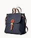 Dooney & Bourke Handbags for Women, Small Nylon Flap Backpack Purse - Blue