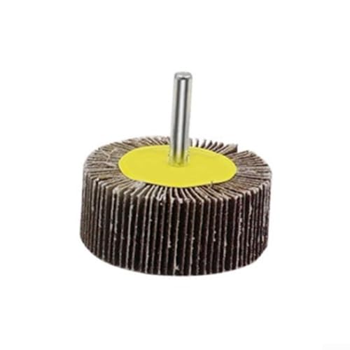 Rueda de lija de grano 80 de 2080 mm, herramienta de disco abrasivo de tela de esmeril con mango de 6 mm para uso en taladro en muebles, moldes y pulido de metales (60 mm)