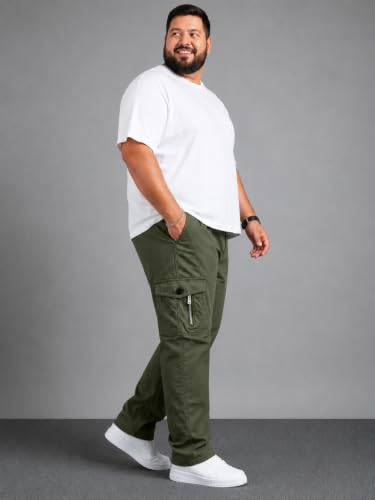 Image of INKKR Men Plus Size Cargo Pants || Plus Cargo Pants Cotton || 2XL-6XL