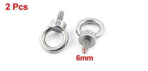 Pernos De Ojo M6 De Acero Inoxidable 304 - Paquete De 2, 4 O 6, Color Negro, Para Elevación Y Anclaje